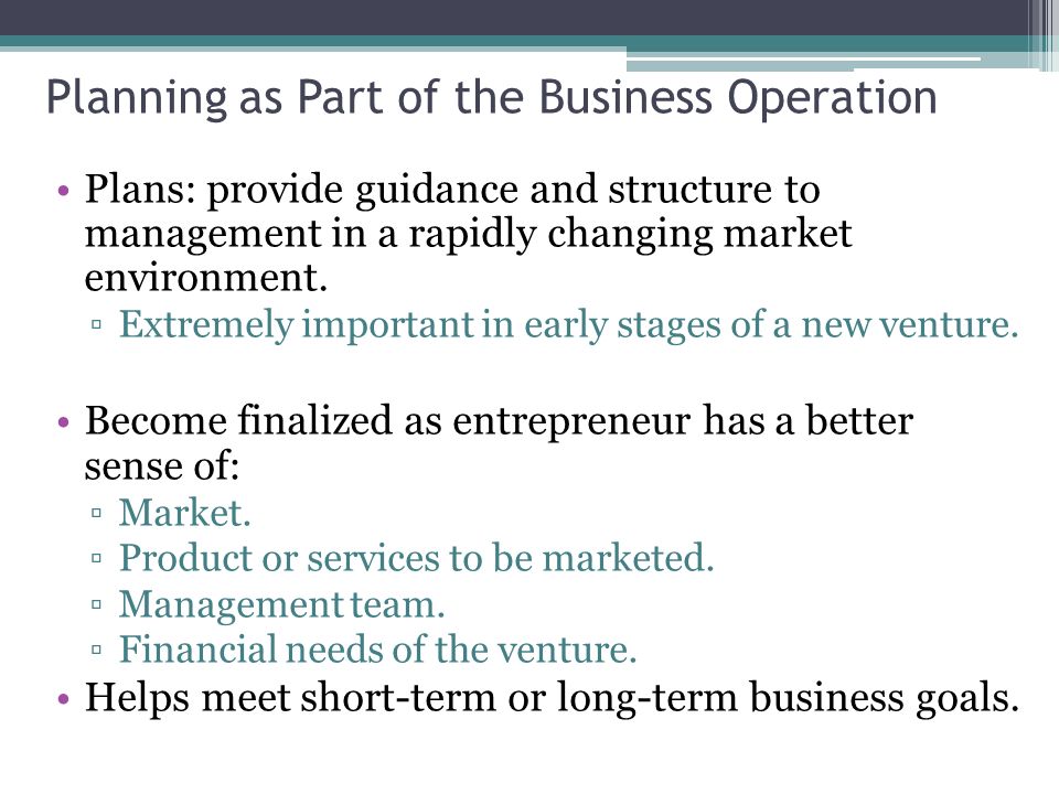 Parts of a business plan entrepreneur